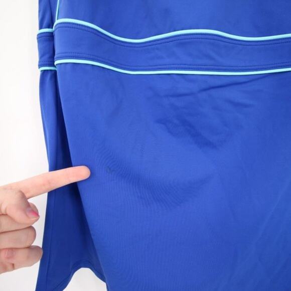 Lands End Swim Top Tankini Size 8 Blue Racerback New without Tags - Picture 4 of 7